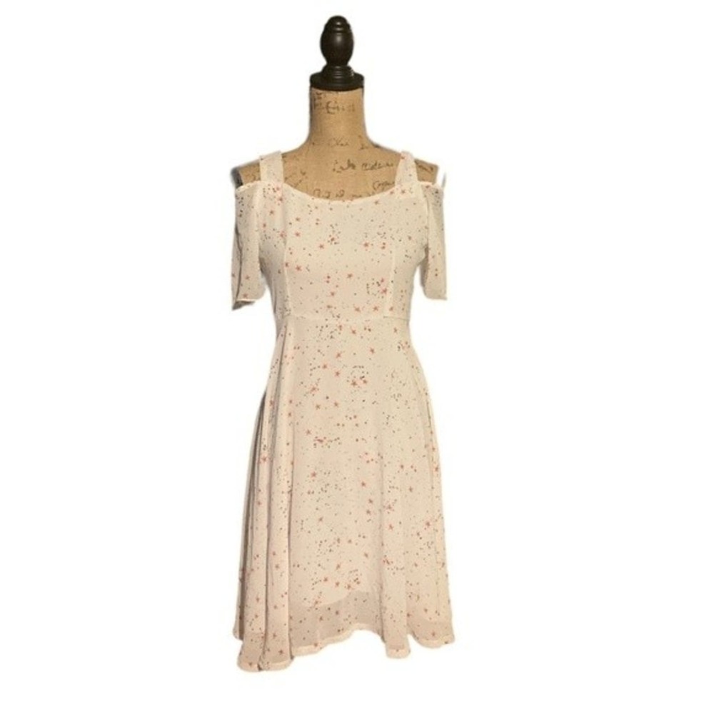 Coastal Beach Vibes Women’s Cold Shoulder Mini‎ Dress Starfish print